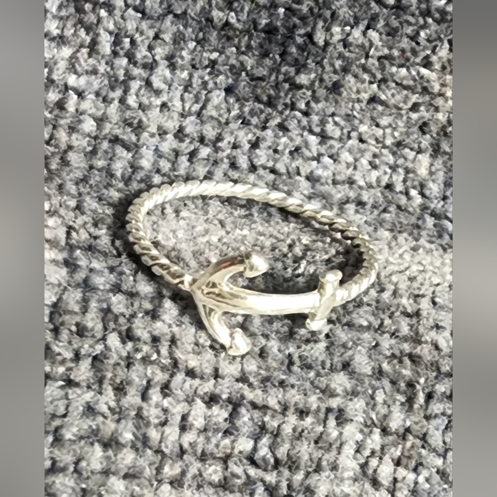 STERLING SILVER ROPE ANCHOR RING SIZE 8.5 - Picture 13 of 13